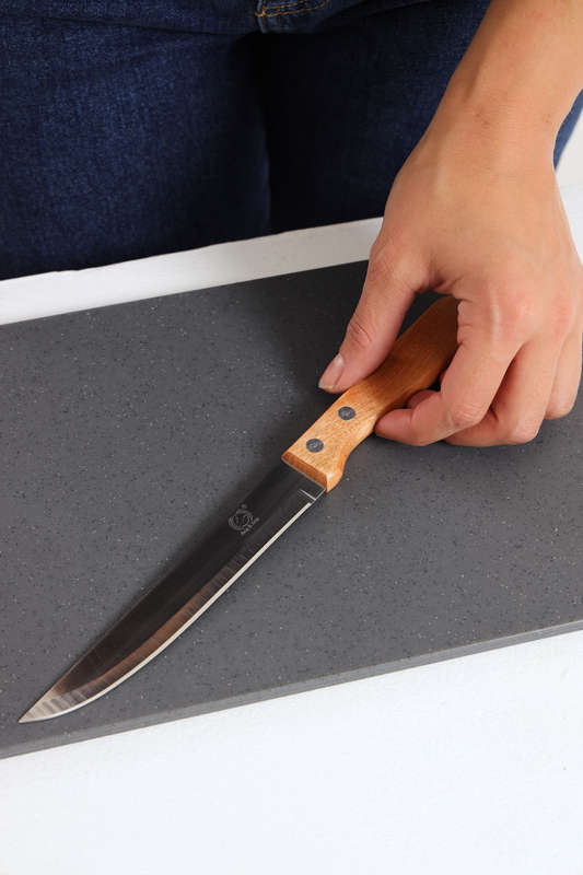 Stainless Steel Kitchen Everyday Knife With Wooden Handle
