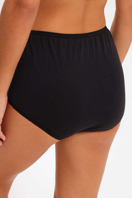 3 Pack Branded Cotton Underwear High Waisted Panties Full Coverage Granny Panties Variety Pack