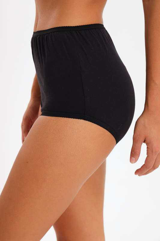3 Pack Branded Cotton Underwear High Waisted Panties Full Coverage Granny Panties Variety Pack