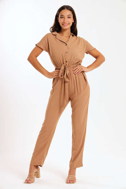 Frankie Summer Viscose Short Sleeve Jumpsuit