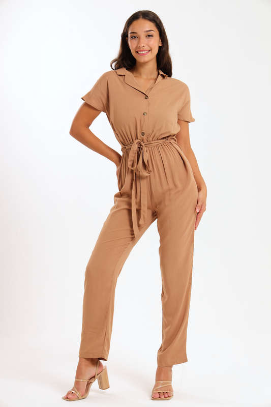 Frankie Summer Viscose Short Sleeve Jumpsuit