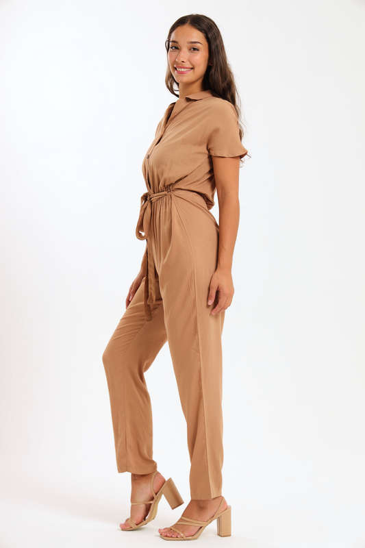 Frankie Summer Viscose Short Sleeve Jumpsuit