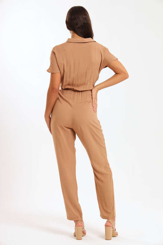 Frankie Summer Viscose Short Sleeve Jumpsuit