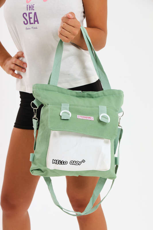 Ladies Canvas Tote Travel Bag With Multiple Compartments
