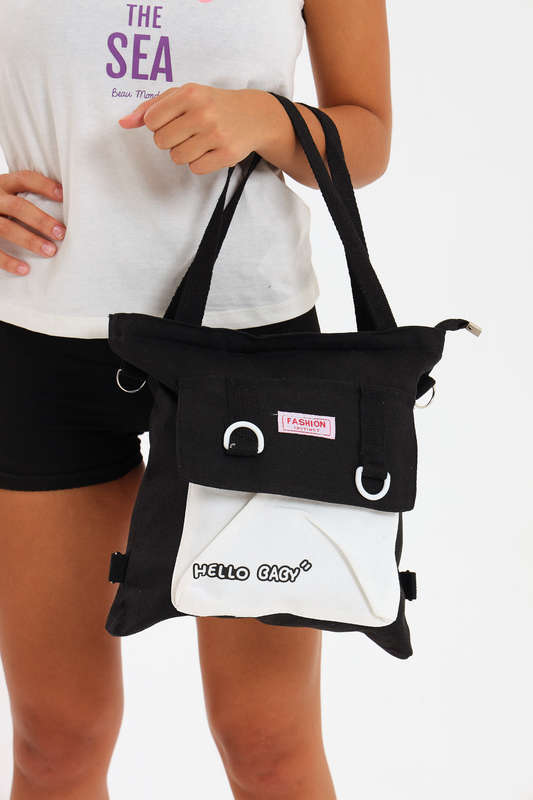 Ladies Canvas Tote Travel Bag With Multiple Compartments