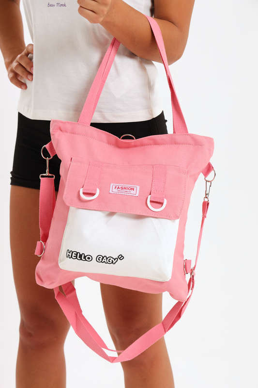 Ladies Canvas Tote Travel Bag With Multiple Compartments