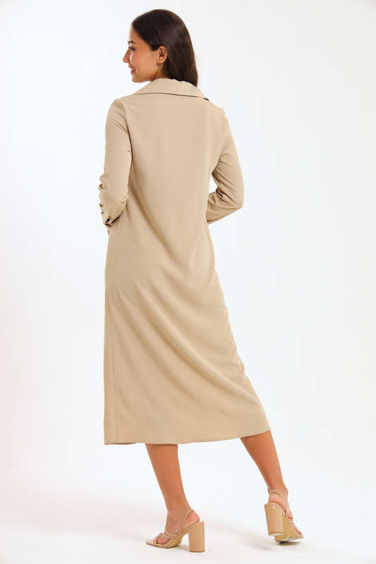 Niha Button Down Long Sleeve Office Shirt Dress