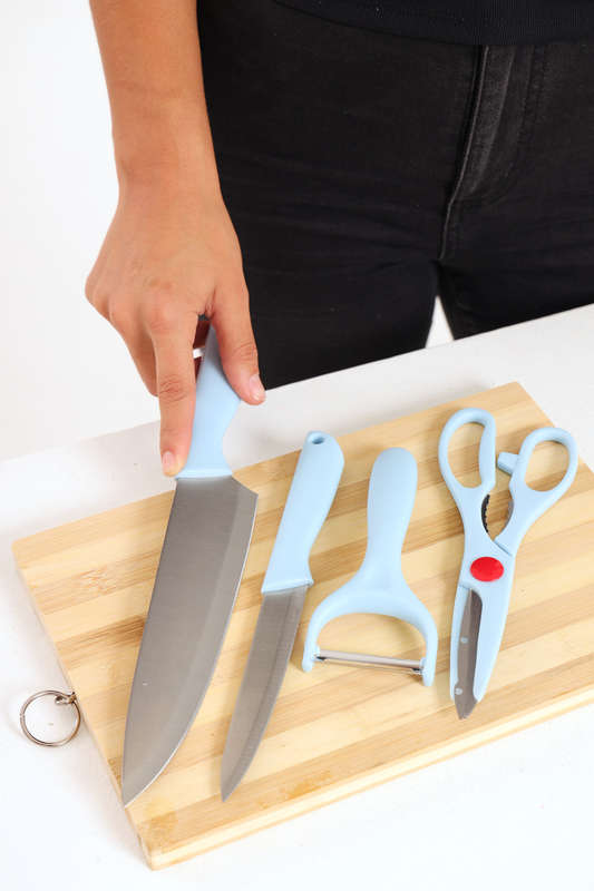 Senza® 4-Piece Knife, Scissors &amp; Peeler Combo Set