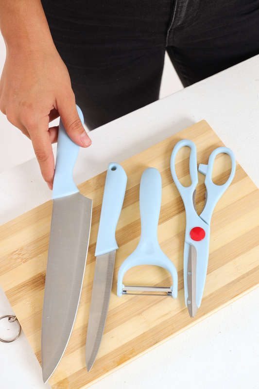 Senza® 4-Piece Knife, Scissors &amp; Peeler Combo Set
