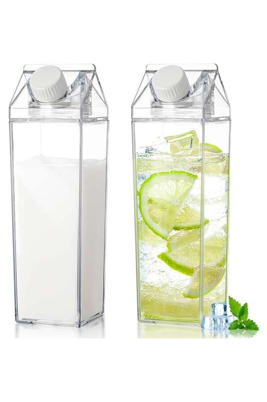 Senza® Milk Carton Clear Water Bottles 1000ml