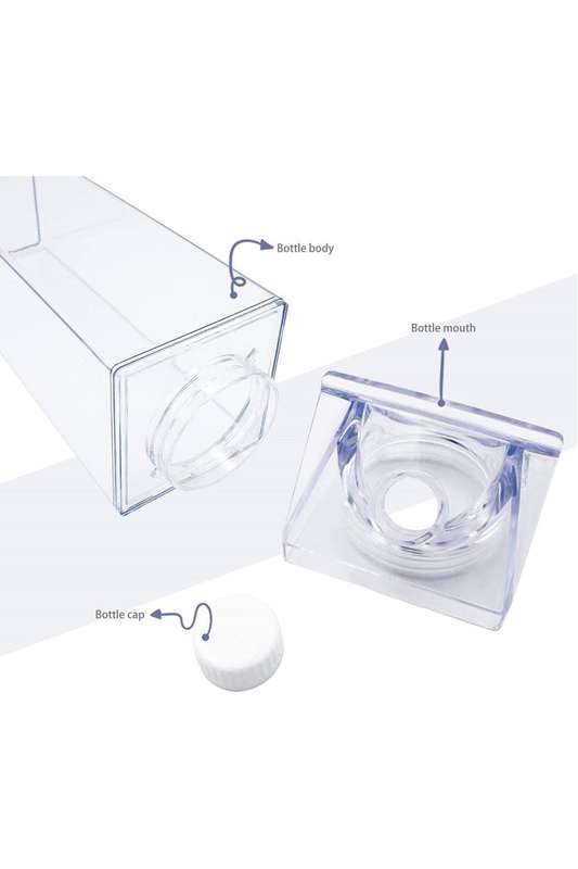Senza® Milk Carton Clear Water Bottles 1000ml