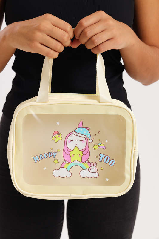 Young Girls Cute Transparent Portable Cosmetic Bag