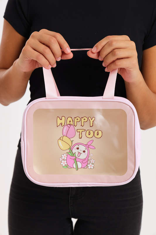 Young Girls Cute Transparent Portable Cosmetic Bag