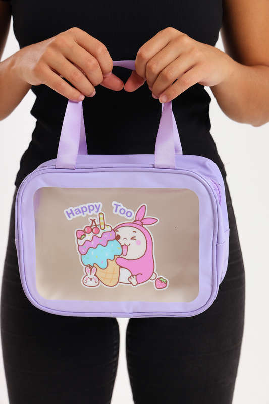 Young Girls Cute Transparent Portable Cosmetic Bag