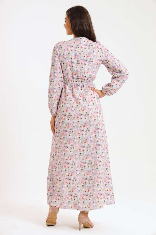 Annalee Long Sleeve Pleated Maxi Dress