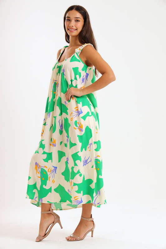 Bella Bella Viscose Shoulder Summer Maxi Summer Dress