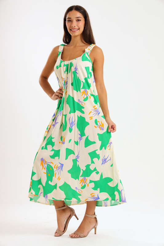 Bella Bella Viscose Shoulder Summer Maxi Summer Dress