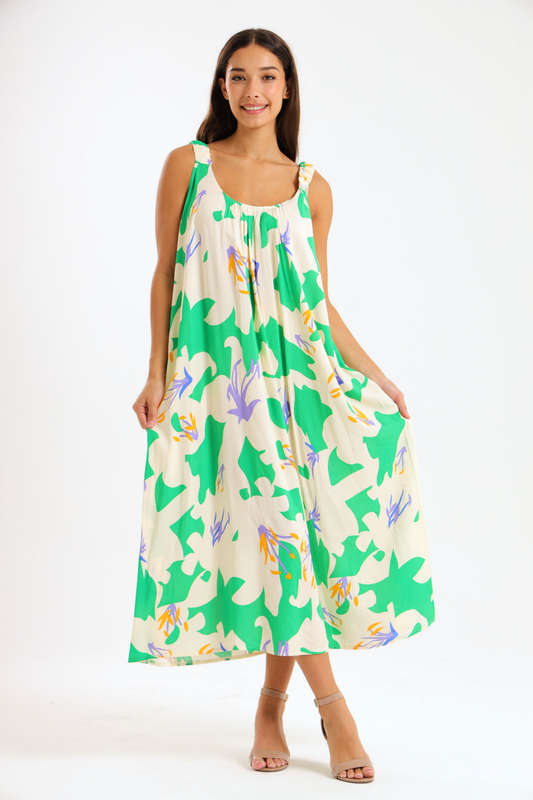 Bella Bella Viscose Shoulder Summer Maxi Summer Dress