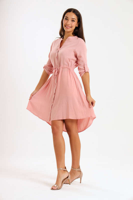 Cambray Button Down Summer Shirt Dress