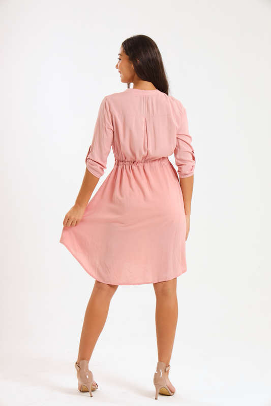 Cambray Button Down Summer Shirt Dress