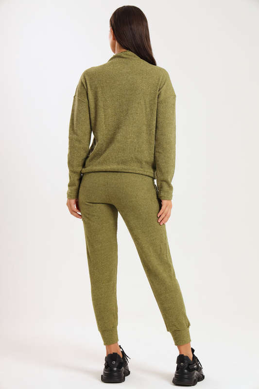 Italian Ribbed 2-Piece Tracksuit Set with Pockets
