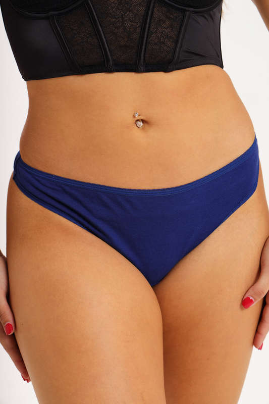 Ladies 3 Pack Assorted Cotton Luxury Thong G-String Variety Pack Panties