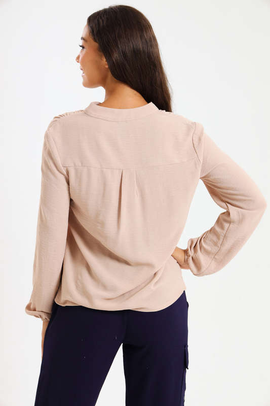 Ladies Airflow Long Sleeve Casual Blouse