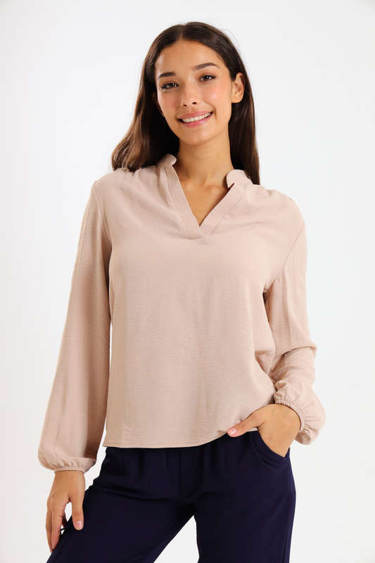 Ladies Airflow Long Sleeve Casual Blouse