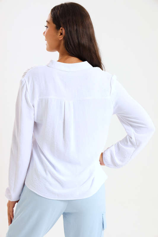 Ladies Airflow Long Sleeve Casual Blouse
