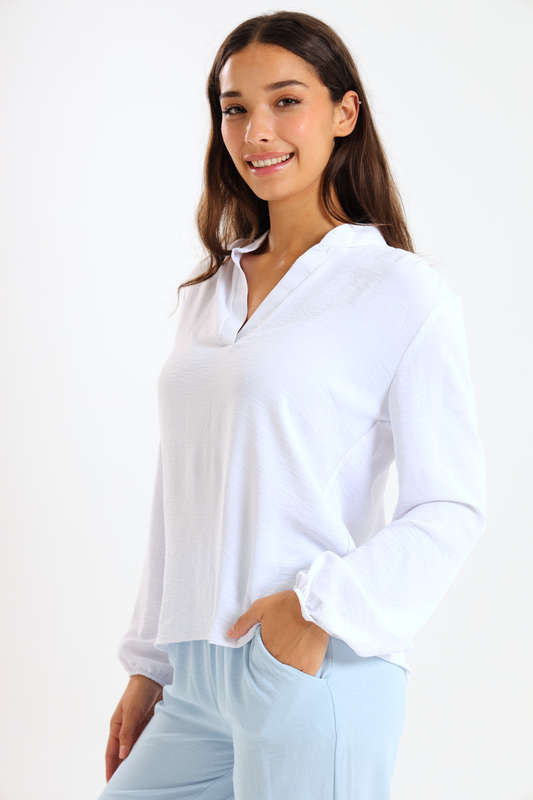 Ladies Airflow Long Sleeve Casual Blouse