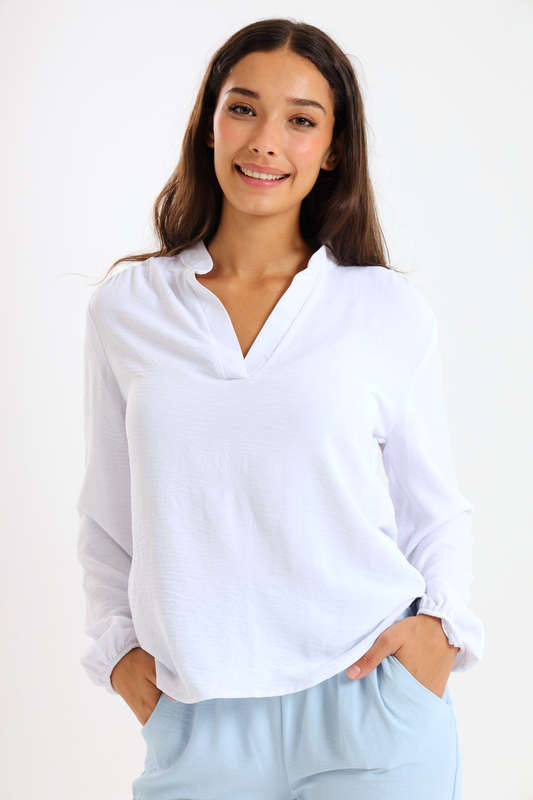 Ladies Airflow Long Sleeve Casual Blouse