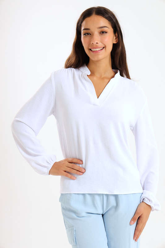 Ladies Airflow Long Sleeve Casual Blouse