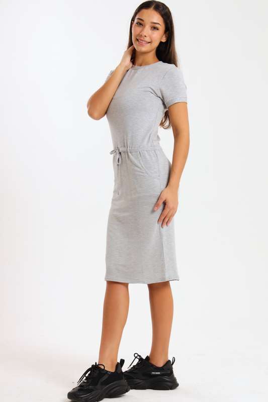 Ladies Midaxi T-Shirt Dress with Pockets