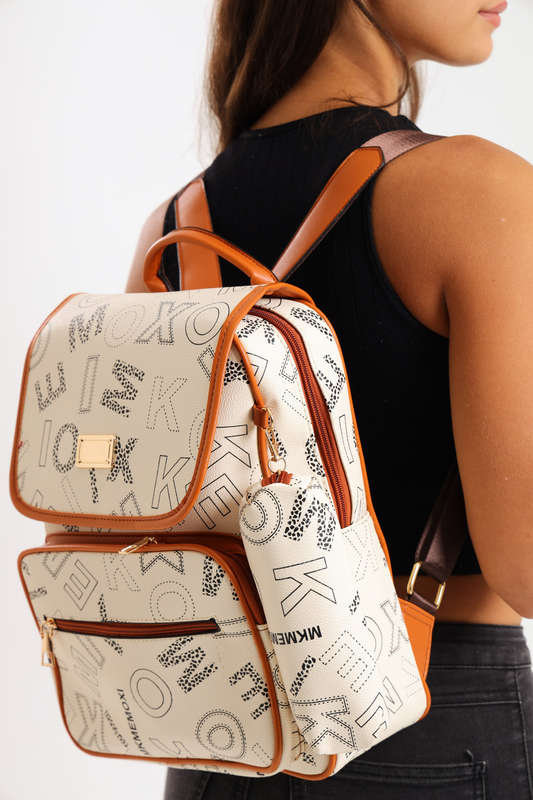 Ladies Nicole Elegant PU Leather Travel Backpack Daypack Rucksack