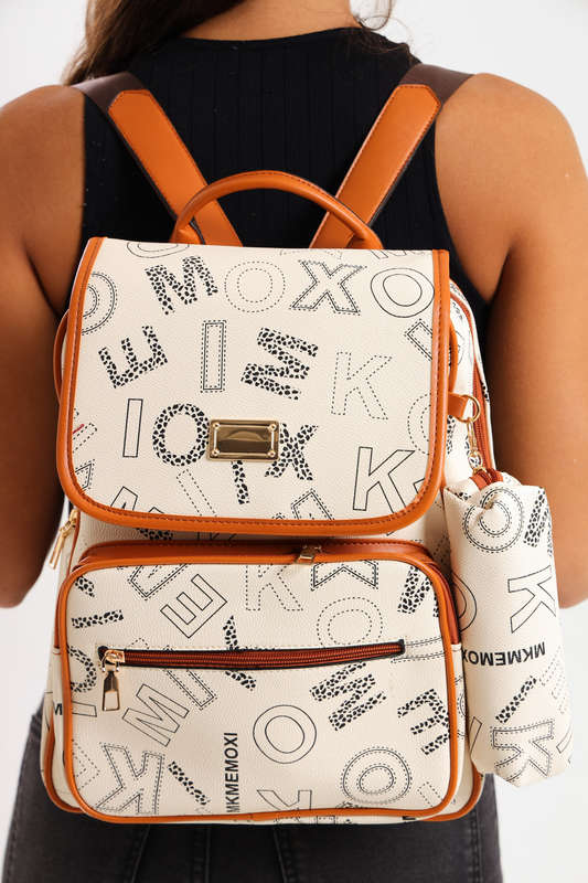 Ladies Nicole Elegant PU Leather Travel Backpack Daypack Rucksack