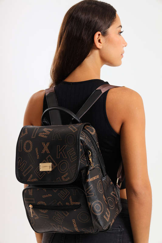 Ladies Nicole Elegant PU Leather Travel Backpack Daypack Rucksack