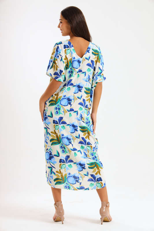 Ladies Oversized Kaftan Summer Dress With Pockets