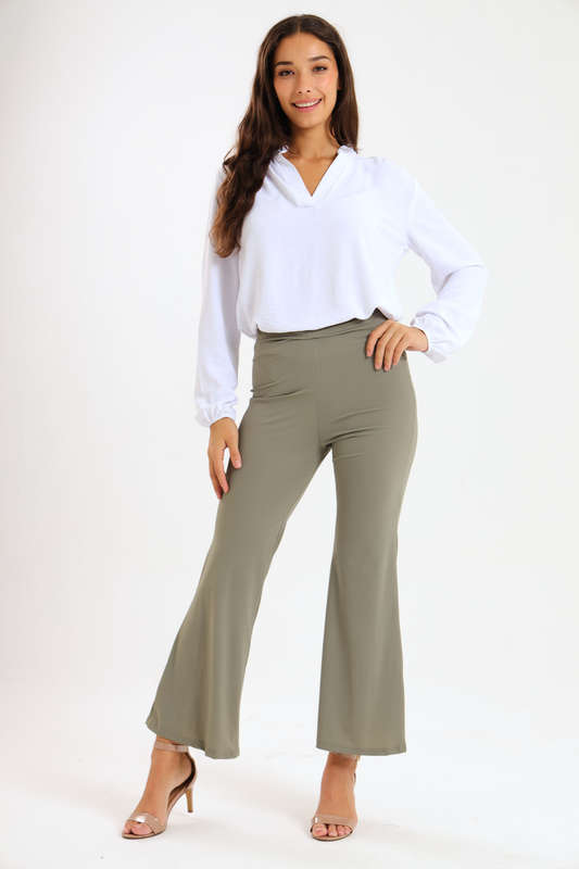Ladies Skin Tight Wide Leg Pants