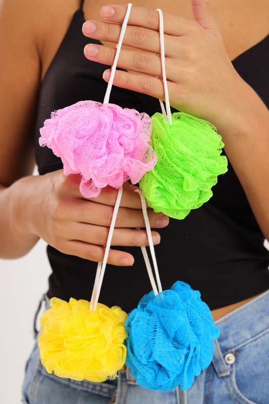 Senza® 4 Pack Luxury Bath Loofah Shower Sponge