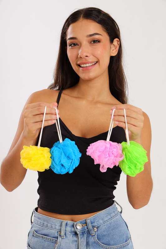 Senza® 4 Pack Luxury Bath Loofah Shower Sponge