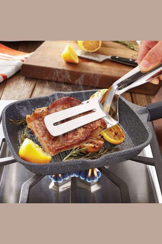 Senza® Stainless Steel Multi-Purpose Food Clip Fried BBQ Tongs
