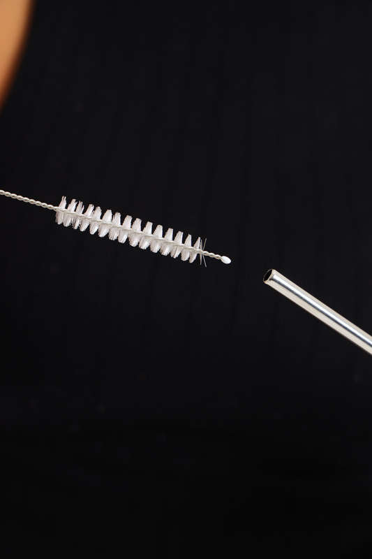 Senza® Stainless Steel Straw Set With Cleaning Brush 210mm