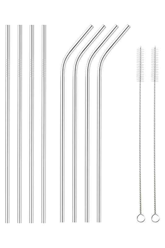 Senza® Stainless Steel Straw Set With Cleaning Brush 210mm