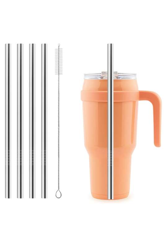 Senza® Stainless Steel Straw Set With Cleaning Brush 210mm
