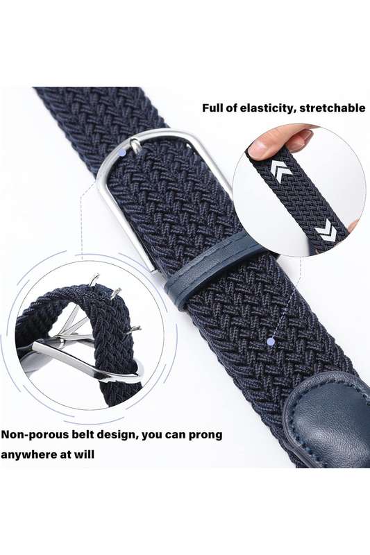 Unisex Braided Stretch Elastic Belt