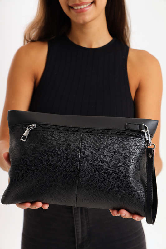 Unisex Leather Travel Clutch Hand Bag