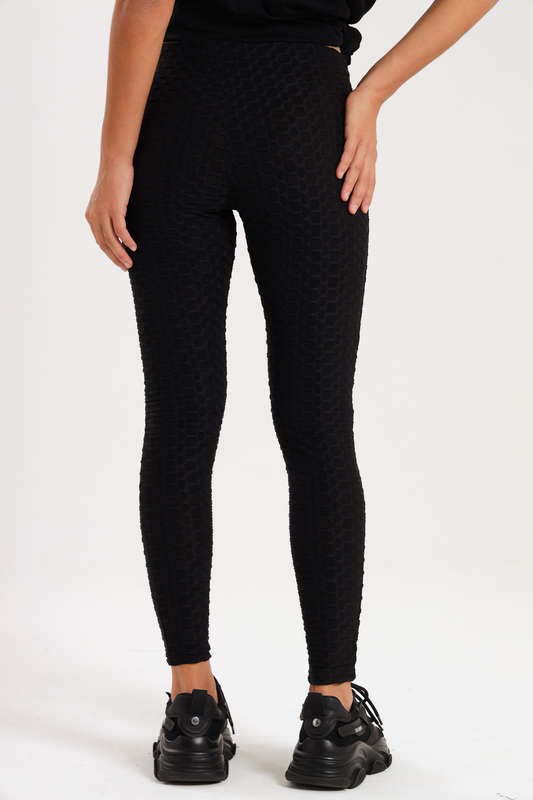 Anna Scrunchy High Waisted TikTok Black Leggings