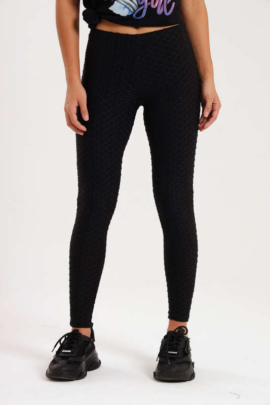 Anna Scrunchy High Waisted TikTok Black Leggings