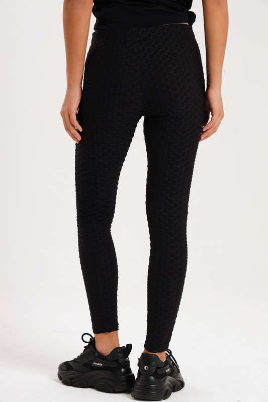 Anna Scrunchy High Waisted TikTok Black Leggings