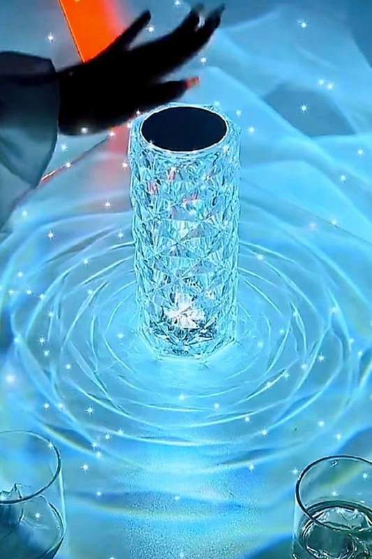 Crystal Lamp, RGB 16 Colors LED Touch Control Colour Changing Night Light